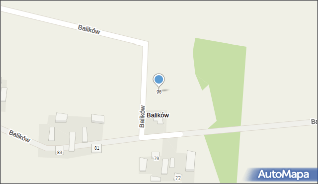 Balików, Balików, 96, mapa Balików