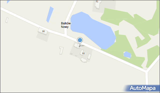 Balków, Balków, 87, mapa Balków