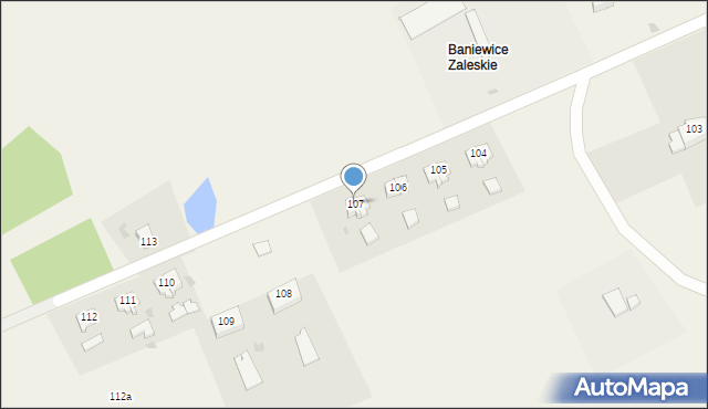 Baniewice, Baniewice, 107, mapa Baniewice