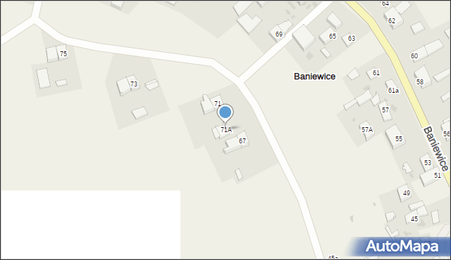 Baniewice, Baniewice, 71A, mapa Baniewice