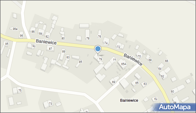 Baniewice, Baniewice, 81, mapa Baniewice