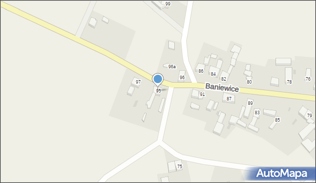 Baniewice, Baniewice, 95, mapa Baniewice