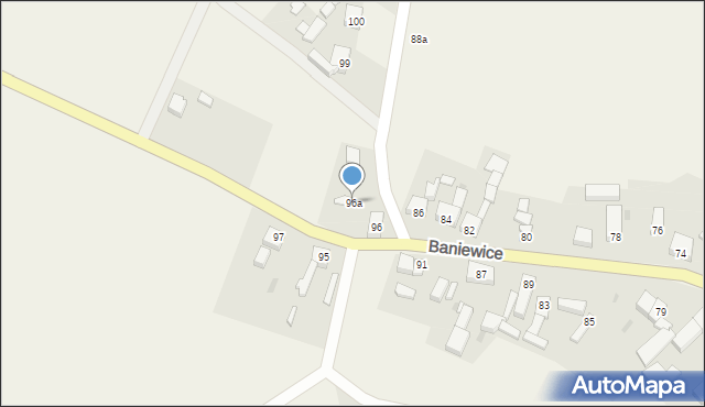 Baniewice, Baniewice, 96a, mapa Baniewice