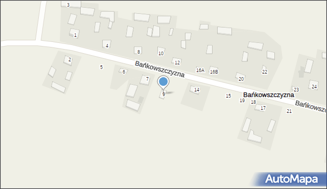 Bańkowszczyzna, Bańkowszczyzna, 9, mapa Bańkowszczyzna