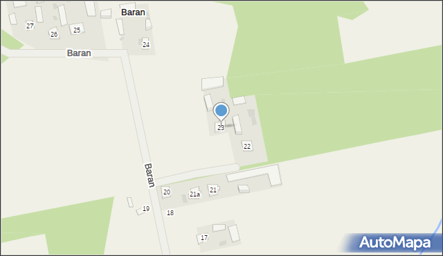 Baran, Baran, 23, mapa Baran