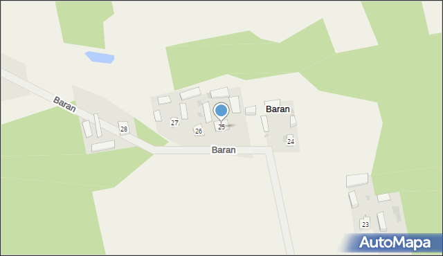 Baran, Baran, 25, mapa Baran