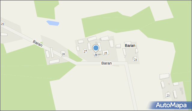Baran, Baran, 26, mapa Baran