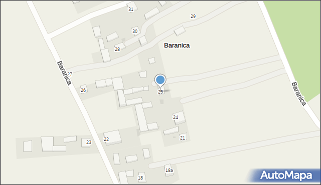 Baranica, Baranica, 25, mapa Baranica