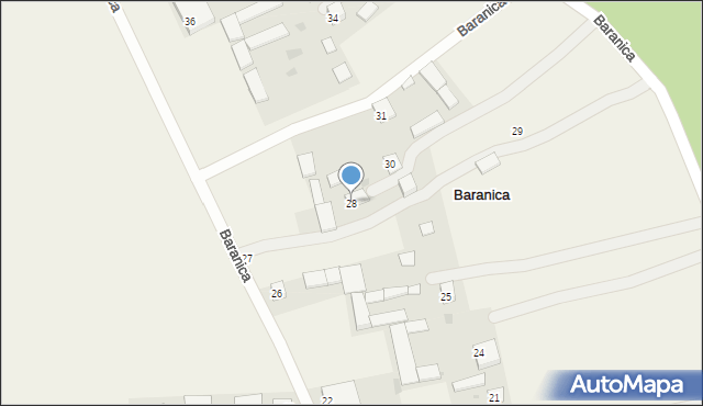 Baranica, Baranica, 28, mapa Baranica