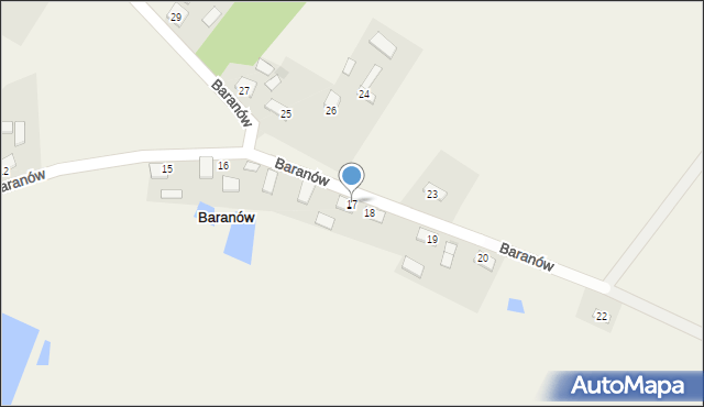 Baranów, Baranów, 17, mapa Baranów