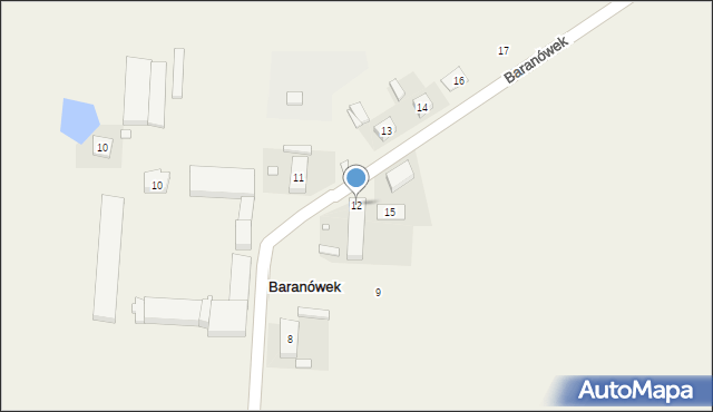 Baranówek, Baranówek, 12, mapa Baranówek