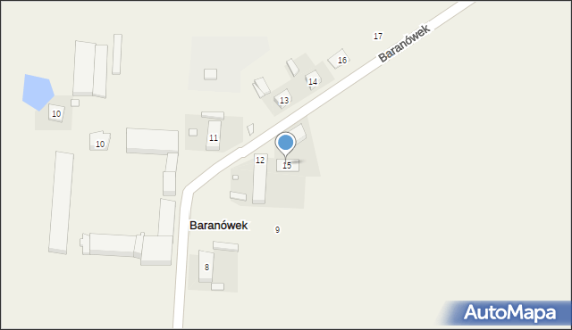 Baranówek, Baranówek, 15, mapa Baranówek