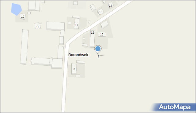 Baranówek, Baranówek, 9, mapa Baranówek