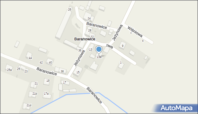 Baranowice, Baranowice, 13a, mapa Baranowice