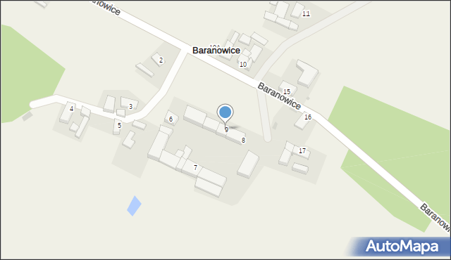 Baranowice, Baranowice, 9, mapa Baranowice