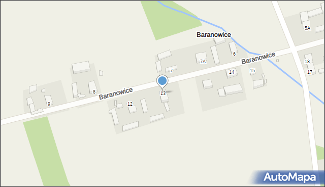 Baranowice, Baranowice, 13, mapa Baranowice