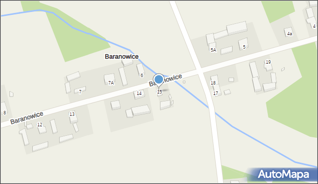 Baranowice, Baranowice, 15, mapa Baranowice