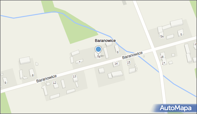 Baranowice, Baranowice, 7A, mapa Baranowice