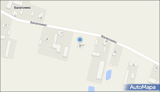 Baranowiec, Baranowiec, 18, mapa Baranowiec