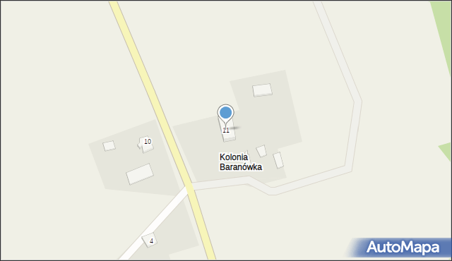 Baranówka, Baranówka, 11, mapa Baranówka