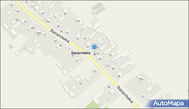 Baranówka, Baranówka, 48, mapa Baranówka