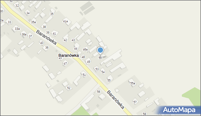 Baranówka, Baranówka, 50, mapa Baranówka