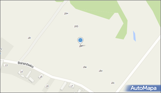 Baranówko, Baranówko, 18F, mapa Baranówko