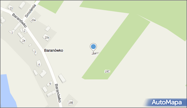 Baranówko, Baranówko, 19A, mapa Baranówko