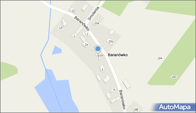 Baranówko, Baranówko, 3, mapa Baranówko