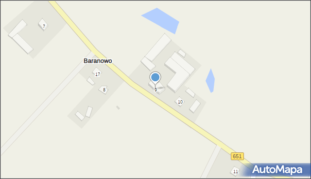 Baranowo, Baranowo, 9, mapa Baranowo