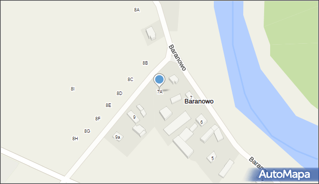 Baranowo, Baranowo, 7A, mapa Baranowo