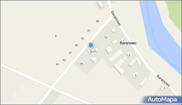 Baranowo, Baranowo, 9, mapa Baranowo