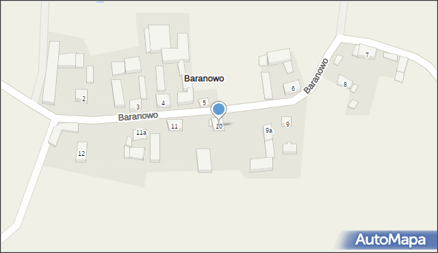 Baranowo, Baranowo, 10, mapa Baranowo