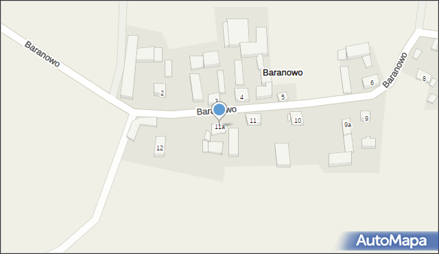 Baranowo, Baranowo, 11a, mapa Baranowo