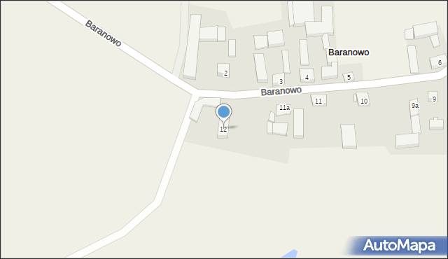 Baranowo, Baranowo, 12, mapa Baranowo