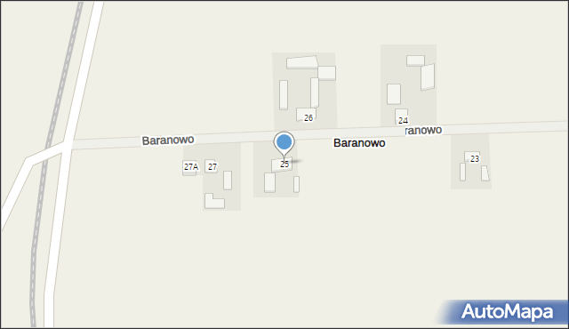 Baranowo, Baranowo, 25, mapa Baranowo