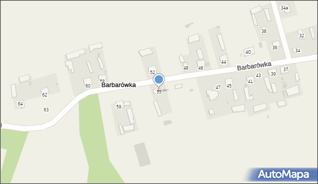 Barbarówka, Barbarówka, 55, mapa Barbarówka