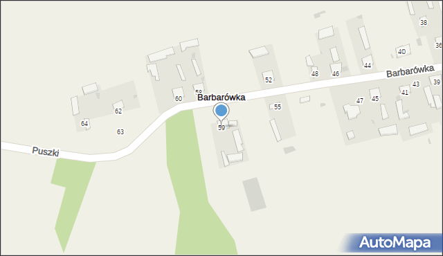 Barbarówka, Barbarówka, 59, mapa Barbarówka