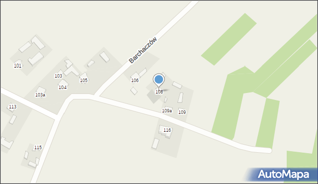 Barchaczów, Barchaczów, 108, mapa Barchaczów