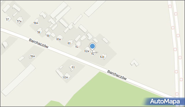 Barchaczów, Barchaczów, 62, mapa Barchaczów