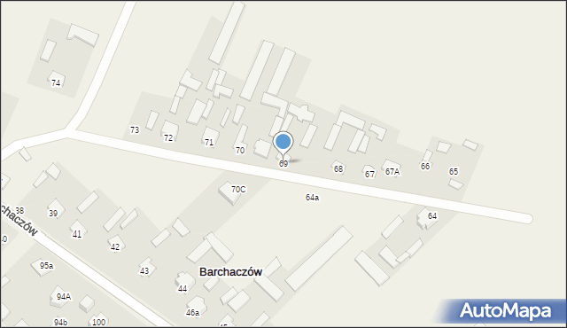 Barchaczów, Barchaczów, 69, mapa Barchaczów