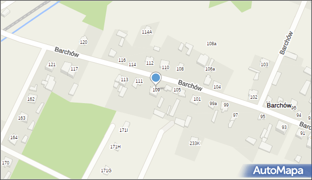 Barchów, Barchów, 109, mapa Barchów