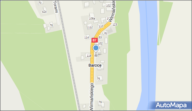 Barcice, Barcice, 160, mapa Barcice