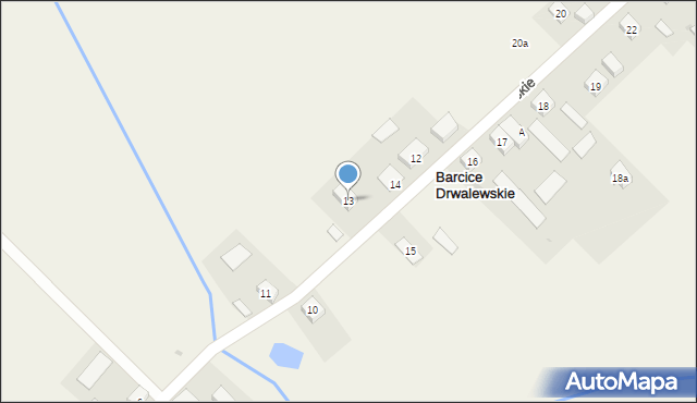 Barcice Drwalewskie, Barcice Drwalewskie, 13, mapa Barcice Drwalewskie