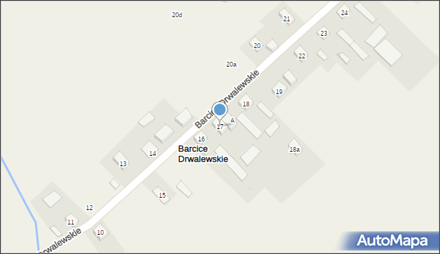 Barcice Drwalewskie, Barcice Drwalewskie, 17, mapa Barcice Drwalewskie