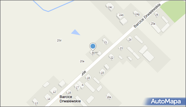 Barcice Drwalewskie, Barcice Drwalewskie, 20, mapa Barcice Drwalewskie