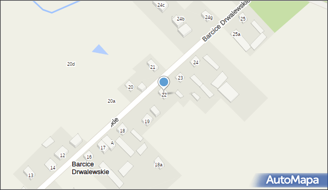 Barcice Drwalewskie, Barcice Drwalewskie, 22, mapa Barcice Drwalewskie