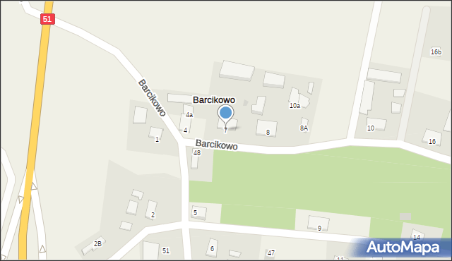 Barcikowo, Barcikowo, 7, mapa Barcikowo