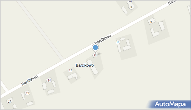 Barcikowo, Barcikowo, 11, mapa Barcikowo