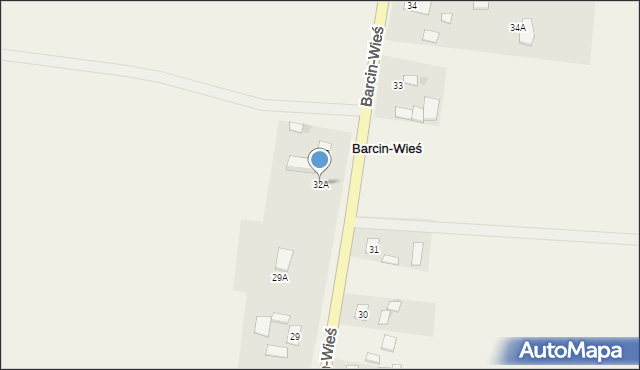 Barcin-Wieś, Barcin-Wieś, 32A, mapa Barcin-Wieś